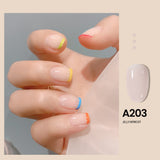 Popxstar Valentine's Day 7.3ml Summer Pudding Gel Nail Polish Transparent Jelly Polish Top Coat Soak Off UV Gel Art Nail Varnish Semi Permanent