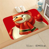 Popxstar Christmas Red Truck Gnome Santa Merry Christmas Mat Outdoor Carpet Christmas Decorations for Home Navidad New Year Gifts