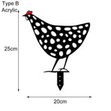 Popxstar 35cm Large Hen Decor Easter Chicken Metal Hen for Easter Gardening Ornaments Iron Yard Art Outdoor Garden Backyard Lawn Decor