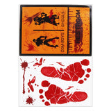 Popxstar Halloween Decoration Horrible Bloody Handprint stickers Halloween Window Wall Clings Floor Decals Stickers Halloween party props