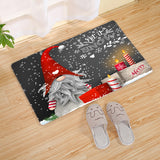 Popxstar Christmas Red Truck Gnome Santa Merry Christmas Mat Outdoor Carpet Christmas Decorations for Home Navidad New Year Gifts