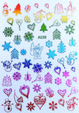 Popxstar Merry Christmas Nail Art Decals Decoration Self Adhesive Nail Art Stickers Manicure Design White Snow Sticker for Nail Design