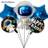 Popxstar Outer Space Balloon Garland Kit Arch Moon Rocket Astronaut Foil Helium Balloons For Galaxy Theme Boy Kids Birthday Party Decor