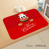 Popxstar Christmas Red Truck Gnome Santa Merry Christmas Mat Outdoor Carpet Christmas Decorations for Home Navidad New Year Gifts