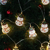 Popxstar Christmas Tree Lights Decorations Santa Claus Snowflake Snowman  LED Fairy Lights Hanging Garland Xmas Home Decor New Year