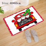 Popxstar Christmas Red Truck Gnome Santa Merry Christmas Mat Outdoor Carpet Christmas Decorations for Home Navidad New Year Gifts