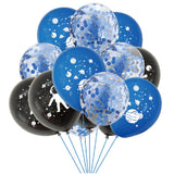 Popxstar Outer Space Balloon Garland Kit Arch Moon Rocket Astronaut Foil Helium Balloons For Galaxy Theme Boy Kids Birthday Party Decor