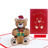 Popxstar 3D Pop UP Santa Cards Marry Christmas Greeting Cards Party Invitations Gifts New Year Greeting Card Anniversary Gifts Postcard