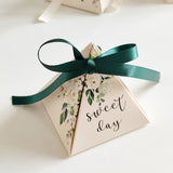 Popxstar New Triangular Pyramid Gift  Box Wedding Favor Chocolate Box Bomboniera Giveaways Boxes for Gifts Baby Shower Party Supplies