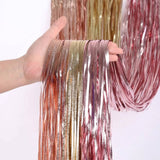 Popxstar New Arrival 2-3M Wedding Party Backdrop Decoration Frosted STAR Curtains Fringe Tinsel Foil Matte Curtain Birthday Party Drapes