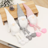Popxstar Christmas Nordic Style Faceless Dolls Pink Gray White Santa Claus Merry Christmas Decor For Home Kids Naviidad Gifts Favor