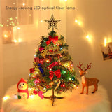Popxstar 60cm Christmas Tree with LED Light and Ornament Table Decoration Xmas Party Ornament for Home Office Shop Window
