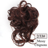 Popxstar  vScrunchies Messy Hair Bun Chignon Hair Band Elastic band bundle Hairpiece Tail For Women Synthetic Wrap Curly Ponytail