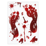 Popxstar Halloween Decoration Horrible Bloody Handprint stickers Halloween Window Wall Clings Floor Decals Stickers Halloween party props