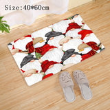 Popxstar Christmas Red Truck Gnome Santa Merry Christmas Mat Outdoor Carpet Christmas Decorations for Home Navidad New Year Gifts