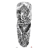 Popxstar New Year's Day Valentine's Day Waterproof Temporary Tattoo Sticker for Men Women Totem Geometric Full Arm Large Size Sleeve Tatoo Fake Tatto Flash Tattoos