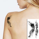 Popxstar Feather Bird 8 Element Pattern Dandelion Temporary Tattoo Sticker Fake Tattoos for Women Men Body Makeup Waterproof Stickers