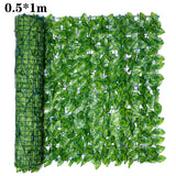 Popxstar Garden Plant Fence Artificial Faux Green Leaf Privacy Screen Panels Rattan Outdoor Hedge Garden Home Decora 0.5X1M