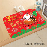 Popxstar Christmas Red Truck Gnome Santa Merry Christmas Mat Outdoor Carpet Christmas Decorations for Home Navidad New Year Gifts