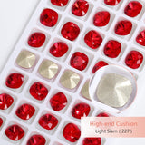 Popxstar K9 Glass Crystals Crafts Pointback Loose Stones Square Crystals For Clothes Bags DIY Jewelry Decoration Garments Strass