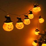 Popxstar 10/20LED Halloween Pumpkin Festival Bar Home Party Decor Halloween Ornament curtain String lights for Halloween