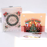 Popxstar 3D Pop UP Santa Cards Marry Christmas Greeting Cards Party Invitations Gifts New Year Greeting Card Anniversary Gifts Postcard