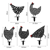 Popxstar 35cm Large Hen Decor Easter Chicken Metal Hen for Easter Gardening Ornaments Iron Yard Art Outdoor Garden Backyard Lawn Decor