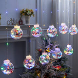 Popxstar LED Curtain String Light Ball Christmas Decoration Christmas and New Year DIY Decorative Light String Christmas Decoration