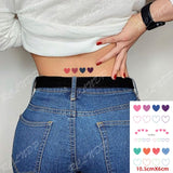 Popxstar Small Men's Tattoos Waterproof Temporary Tattoo Sticker Body Art Love Wave Heartbeat Line Small Size Fake Tatto Flash Tatoo for Girl Women