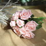 Popxstar 9 head / Bundle Simulated Rose Bouquet Wholesale Fake Flowers Wedding Handhold Flowers Home Decoration Simulated Plant Supplies