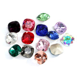 Popxstar K9 Glass Crystals Crafts Pointback Loose Stones Square Crystals For Clothes Bags DIY Jewelry Decoration Garments Strass