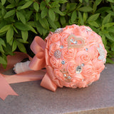 Popxstar Hot artificial wedding bouquets hand made flower crystal bridal wedding bouquets for wedding decoration
