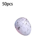 Popxstar 50PCS Children Painting Eggs Toys With Rope Gifts Plastic Hanging Easter Crafts Handmade DIY Toys Fun Kids Birthday Gifts