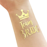 Popxstar Wedding Decorations Accessories Team Groom Team Bride To Be Flash Temporary Tattoos Sticker Bachelorette Hen Party Decoration