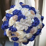 Popxstar Hot artificial wedding bouquets hand made flower crystal bridal wedding bouquets for wedding decoration