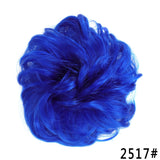 Popxstar   Synthetic Curly Messy Hair Bun Scrunchie Chignon With Elastic Rubber Band Hair Pieces For Women Black Brown Gray Ponytails