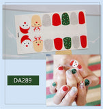 Popxstar 14Tips/Sheet Christmas/Halloween Nail Art Stickers Festival Pumpkin Wraps Waterproof Full DIY Manicure Accessories YMX Series