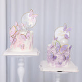Popxstar Valentine's Day 10Pcs Happy Birthday Cake Topper Cake Decorating Handmade Painted Butterfly Cake Topper for Wedding Birthday Baby Shower Party
