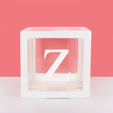 Popxstar A-Z letter Name Transparent Balloon Box BABY ONE Blocks Boy Girl Party Gift Box Wedding Decoration Baby Shower Birthday Party