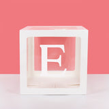 Popxstar A-Z letter Name Transparent Balloon Box BABY ONE Blocks Boy Girl Party Gift Box Wedding Decoration Baby Shower Birthday Party