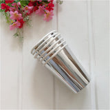 Popxstar 8pcs Golden Cup Party Paper Disposable Tableware Birthday Party Dinner Plate Polka Dot Striped Cup