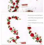Popxstar New Year Wedding Decoration Artificial Flowers for Decor High Quality Royal Rose Fake Flower Vine Xmas Party Hotel Home Decor