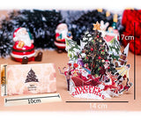 Popxstar 3D Pop UP Santa Cards Marry Christmas Greeting Cards Party Invitations Gifts New Year Greeting Card Anniversary Gifts Postcard