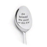 Popxstar Valentines Day Gift Anniversary Gift for Boyfriend Stainless Steel Spoon Good Morning Handsome Present  Wedding Gifts