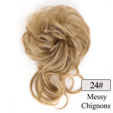 Popxstar  vScrunchies Messy Hair Bun Chignon Hair Band Elastic band bundle Hairpiece Tail For Women Synthetic Wrap Curly Ponytail