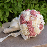 Popxstar Hot artificial wedding bouquets hand made flower crystal bridal wedding bouquets for wedding decoration