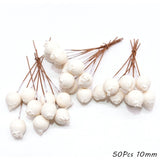 Popxstar Valentine's Day White Theme Artificial Flower Cherry Stamen Berries Bundle DIY Christmas Decoration Wedding Cake Gift Box Wreaths Xmas Decor