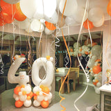 Popxstar 40inch Number Foil Balloon Adult Kids Birthday Balloons Set Orange Theme Happy Birthday Party Baby Shower Decoration Air Globos