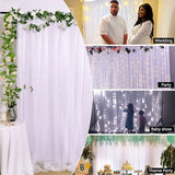 Popxstar 2X2M Silk Tulle Wedding Backdrops Panel Curtain Banquet Party Stage Decoration Romantic Drapery Birthday Background Wall Decor