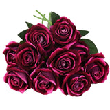 Popxstar 1/2/3Pcs 50cm Artificial Rose Flower Bouquet Red Silk Roses with Stem Flowers for DIY Home Garden Wedding Table Party Decoration